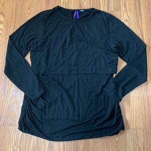 Seraphine nursing long sleeve black top size XL